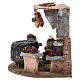 Scena venditore di castagne 20x25x20 cm presepe 10 cm s5