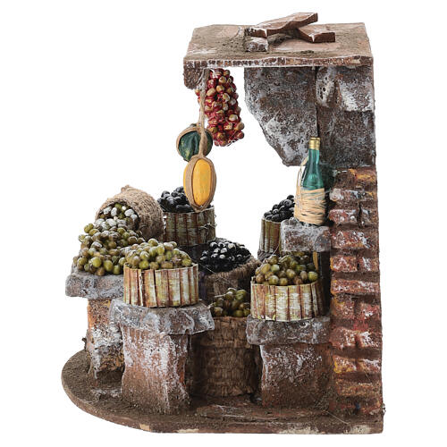 Olive stand: Nativity Scene setting for 8-10 cm characters, 15x20x15 cm 5