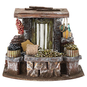 Décor pour crèche 8-10 cm étal d'olives 15x20x15 cm