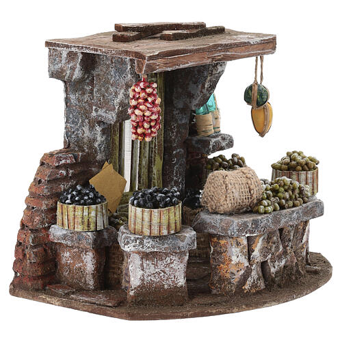 Décor pour crèche 8-10 cm étal d'olives 15x20x15 cm 3
