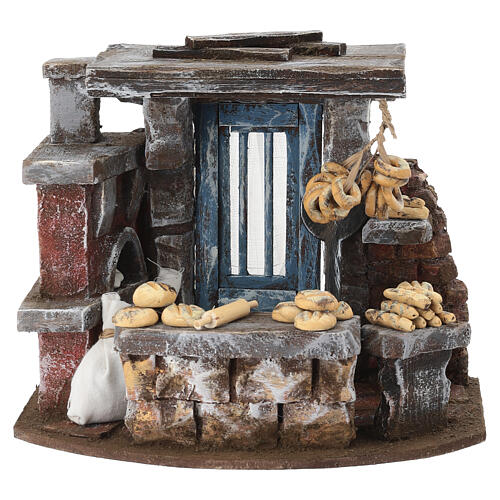 Ambientazione casa del pane 15x20x15 cm presepe 8-10 cm 1