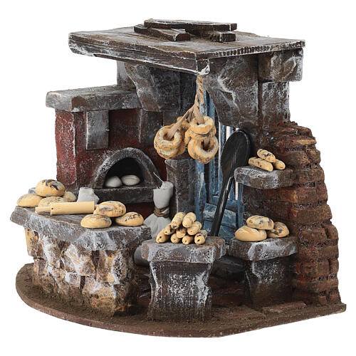 Ambientazione casa del pane 15x20x15 cm presepe 8-10 cm 2