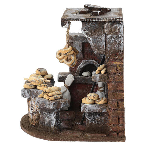 Ambientazione casa del pane 15x20x15 cm presepe 8-10 cm 4