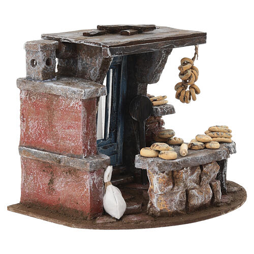 Scena forno pane 18x25x18 cm presepe 10 cm 3
