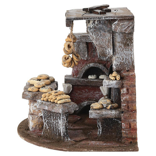 Scena forno pane 18x25x18 cm presepe 10 cm 4