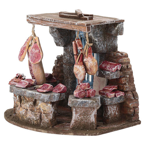 Krippenszene „Fleischverkaufsstand“ – für 8–10 cm Krippe, 15 × 20 × 15 cm 2