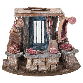 Décor boucherie 20x25x20 cm pour crèche 10 cm