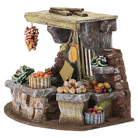 Ambientazione fruttivendolo 15x20x15 cm presepe 8-10 cm