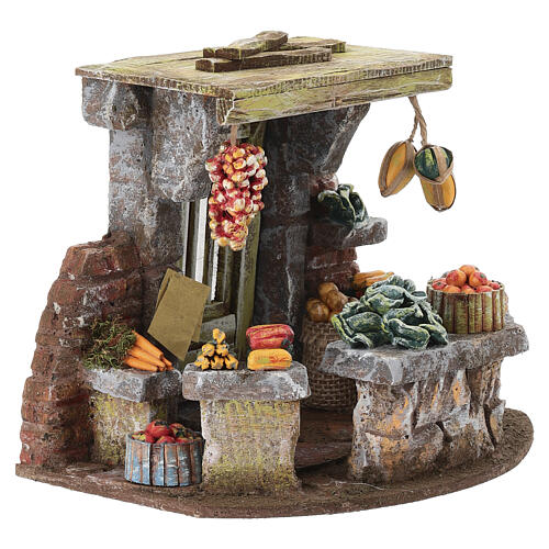 Ambientazione fruttivendolo 15x20x15 cm presepe 8-10 cm 3