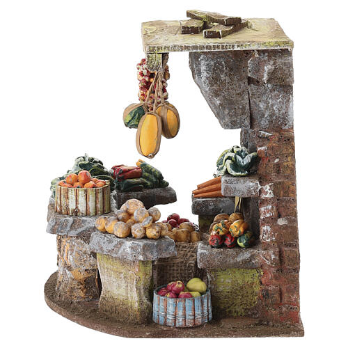 Ambientazione fruttivendolo 15x20x15 cm presepe 8-10 cm 5