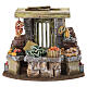 Cenário banca de frutas e legumes 15x20x15 cm presépio 8-10 cm s1