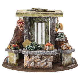 Fruit vendor, 18x25x18 cm, setting for 10 cm Nativity Scene