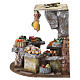 Scena fruttivendolo presepe 18x25x18 cm presepe 10 cm s5