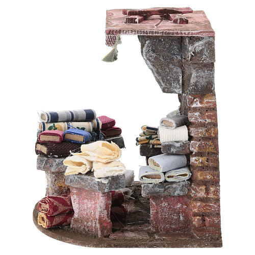 Décor vendeur de tissus 15x20x15 cm crèche 8-10 cm 5