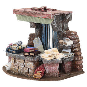 Scenografia venditore di stoffe 15x20x15 cm presepe 8-10 cm