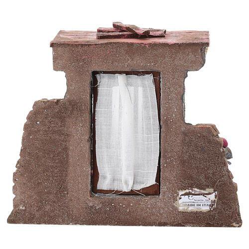 Scenografia venditore di stoffe 15x20x15 cm presepe 8-10 cm 6