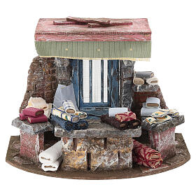 Ambientazione casa delle stoffe 15x25x18 cm presepe 10 cm