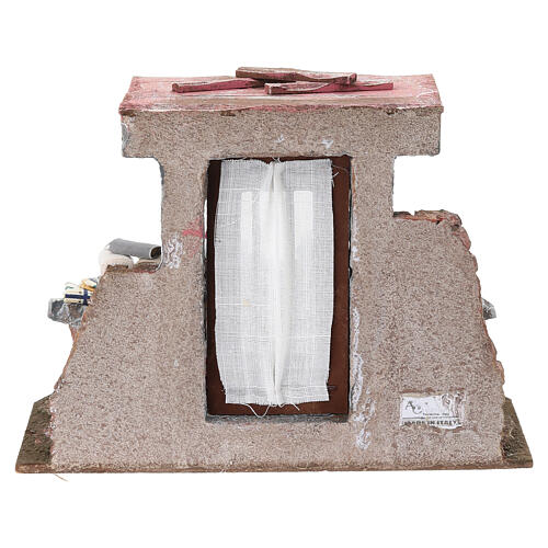 Ambientazione casa delle stoffe 15x25x18 cm presepe 10 cm 6
