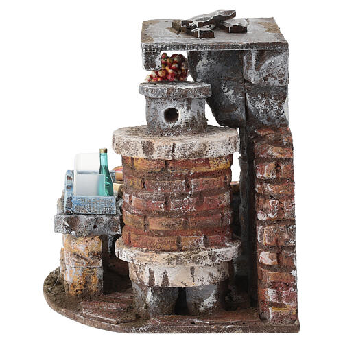 Scène pizzeria 15x20x15 cm crèche 8-10 cm 5