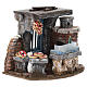 Scène pizzeria 15x20x15 cm crèche 8-10 cm s3