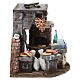 Scène pizzeria 15x20x15 cm crèche 8-10 cm s4