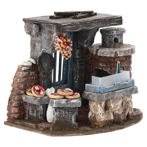 Ambientazione pizzeria 15x20x15 cm presepe 8-10 cm 3