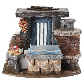 Cenário pizzaria 15x20x15 cm presépio 8-10 cm