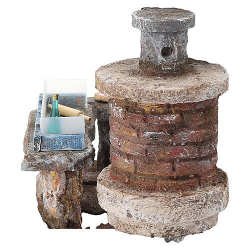 Scène pizzeria 20x25x20 cm crèche 10 cm 5