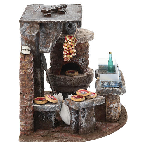 Scena pizzeria 20x25x20 cm presepe 10 cm 4