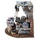 Nativity Scene setting: fish stall, 20x25x20 cm, for 10 cm characters s6