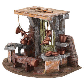 Kupferschmied-Werkstatt – für 10-cm-Krippe, 20 × 25 × 20 cm