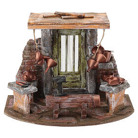 Coppersmith' shop, 20x25x20 cm, for 10 cm Nativity Scene
