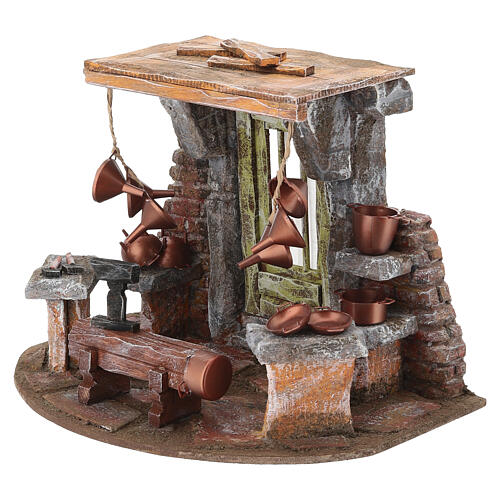 Scena ramaio 20x25x20 cm per presepe 10 cm 2