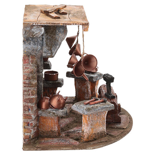 Scena ramaio 20x25x20 cm per presepe 10 cm 4