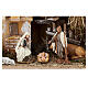 Capanna presepe 10 cm 25x35x15 cm con statuine Natività s2
