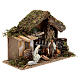 Capanna presepe 10 cm 25x35x15 cm con statuine Natività s3