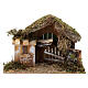 Capanna presepe 10 cm 25x35x15 cm con statuine Natività s6