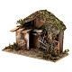 Capanna presepe 10 cm 25x35x15 cm con statuine Natività s7