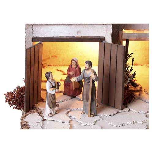 Scena do szopki paschalnej 9 cm, Jezus wśród uczonych, MODUŁ 02, 35×60×40 cm, podświetlana 4