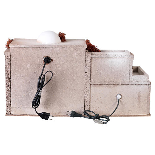 Cenário presépio de Páscoa 9 cm Jesus entre os doutores MÓDULO 02 35x60x40 cm iluminado 9