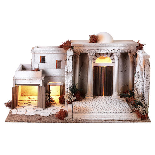 Easter nativity scene Jesus Among the Priests 9 cm, 35x60x40 cm MODULE 02 Lighted 8