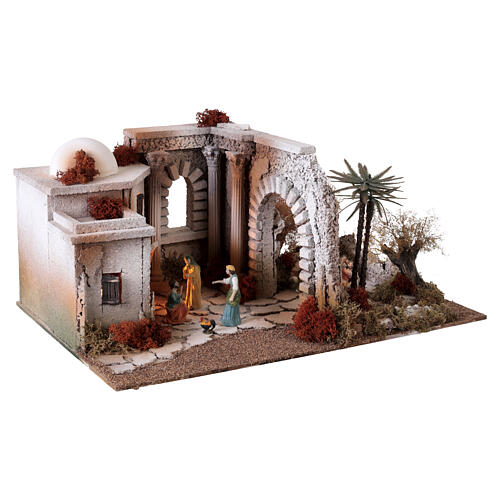 Décor 27x60x40 cm éclairé Jardin des oliviers et Reniement de Pierre crèche de Pâques 9 cm MODULE 05 7