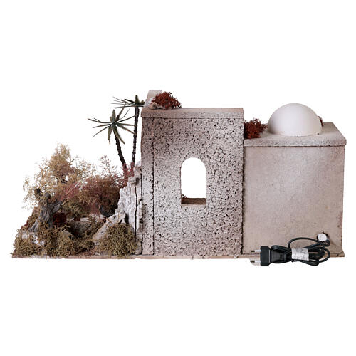 Décor 27x60x40 cm éclairé Jardin des oliviers et Reniement de Pierre crèche de Pâques 9 cm MODULE 05 9