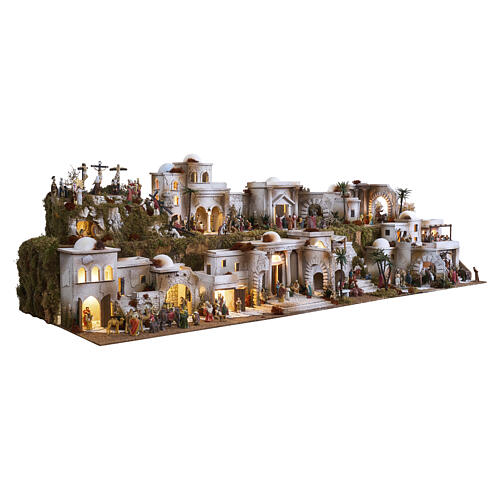 Complete Easter Creche, 8 modules for 9 cm figurines, 70x240x80 cm 5