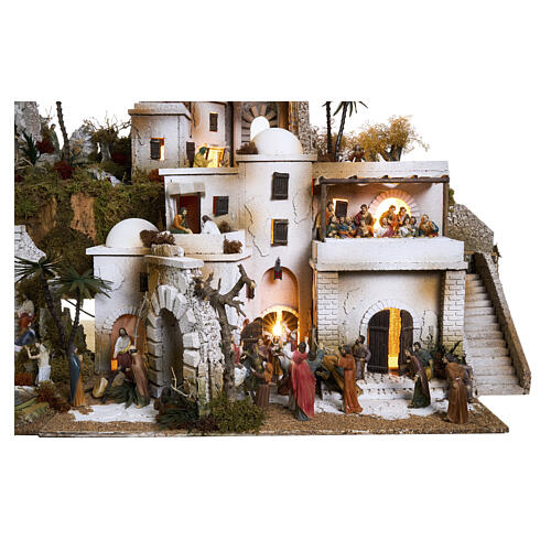 Complete Easter Creche, 8 modules for 9 cm figurines, 70x240x80 cm 6