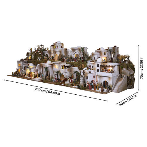 Crèche de Pâques complète 8 modules pour santons 9 cm 70x240x80 cm 3