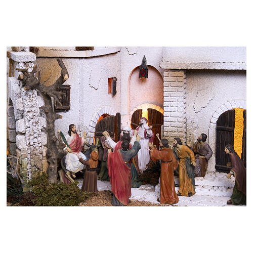 Complete Easter nativity set, 8 modules for 9 cm statues, 70x240x80 cm 20