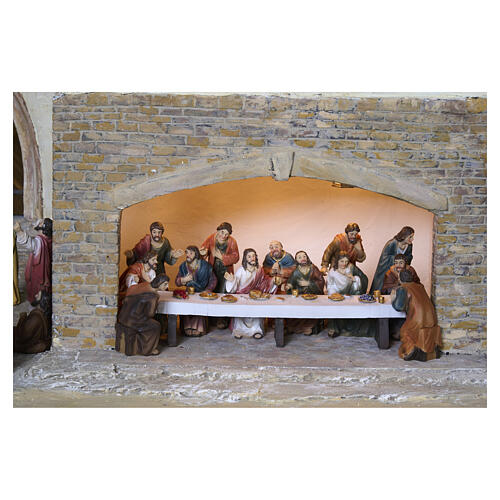 Complete modular Easter Creche, 350x150x55 cm, illuminated with 8–10 cm figurines 2