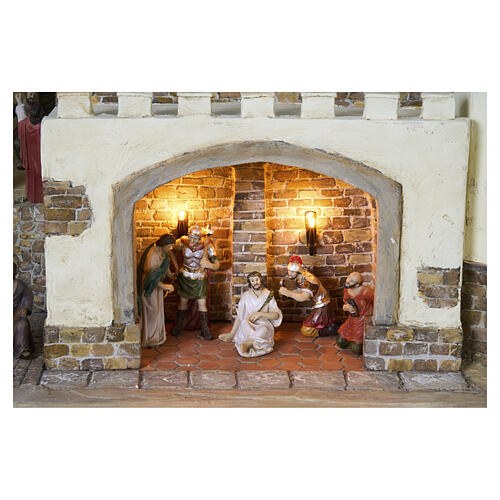 Belén Pascual modular completo 350x150x55 cm iluminado con estatuas 8-10 cm 4