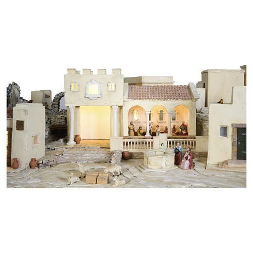 Belén Pascual modular completo 350x150x55 cm iluminado con estatuas 8-10 cm 12